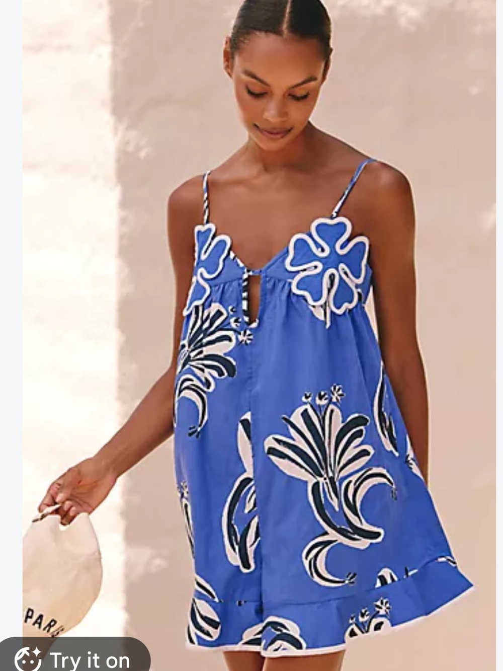 NWT Anthropologie Blue Romper - size small